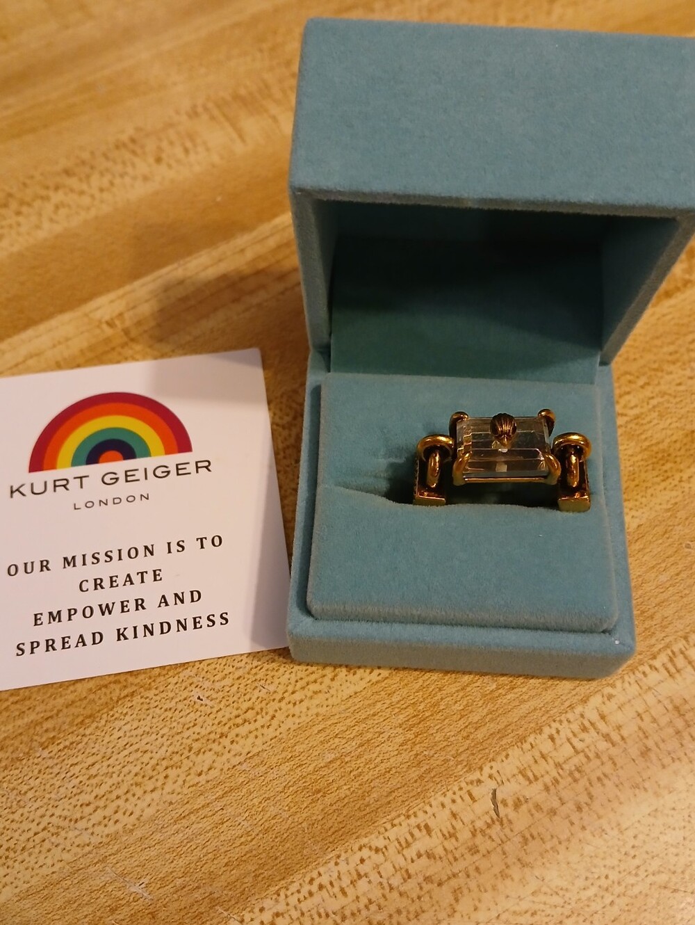 Kurt Geiger NWT Chainlink Ring NIB Size 7 & 8